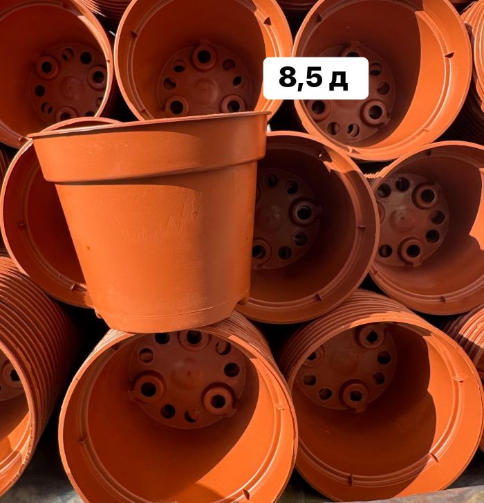 Горщик пластиковий Kloda D8,5 коричневий